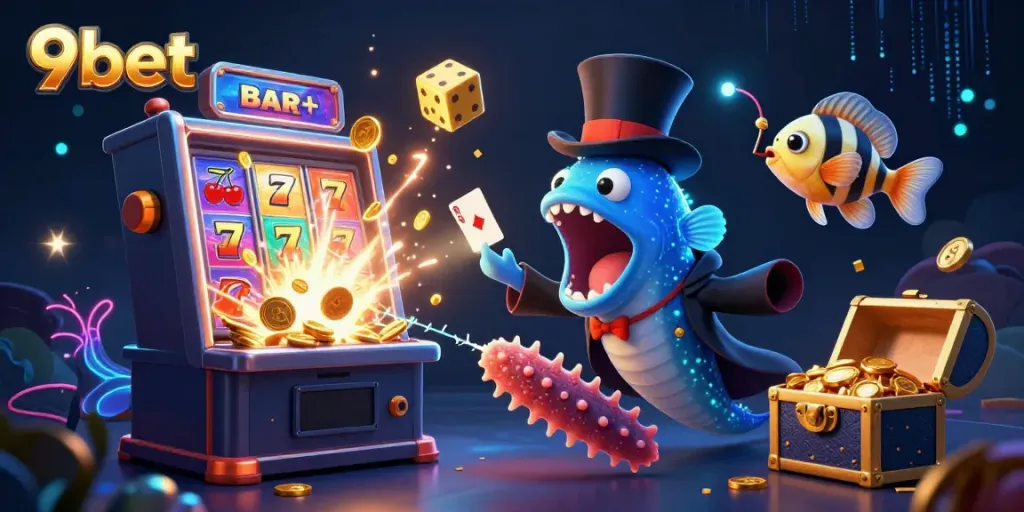 Experience thrilling action at 9bet with a whimsical underwater casino scene featuring magical sea creatures.