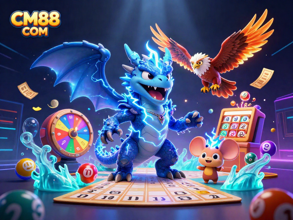 Join the excitement at CM88 COM with engaging 3D casino characters and vibrant gaming elements.