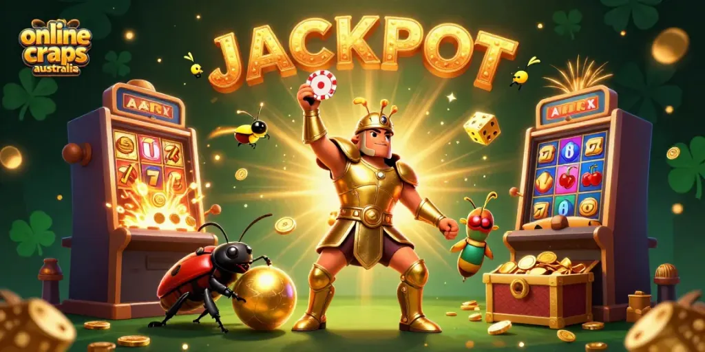 Experience the excitement of online craps Australia with vibrant characters and dynamic game elements.