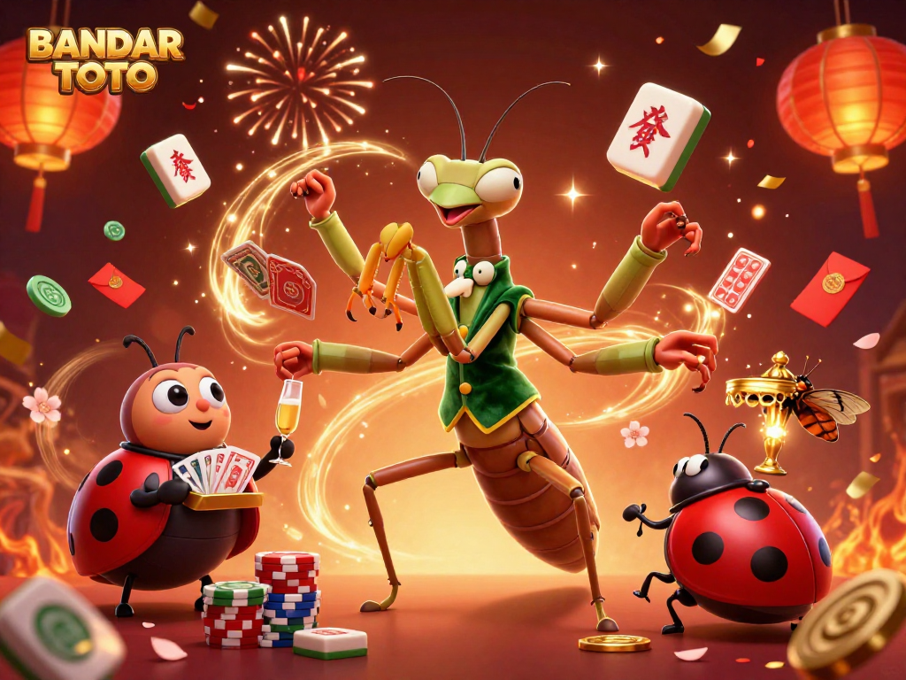BANDAR TOTO delivers exhilarating casino fun with an engaging giant mantis and vibrant game elements.