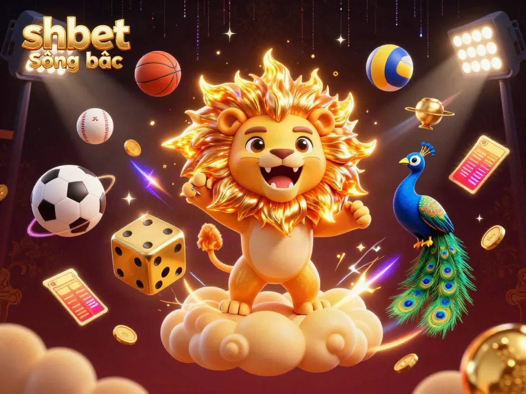 Experience the thrilling excitement of shbet Sòng bạc with dynamic casino elements in a colorful 3D scene.