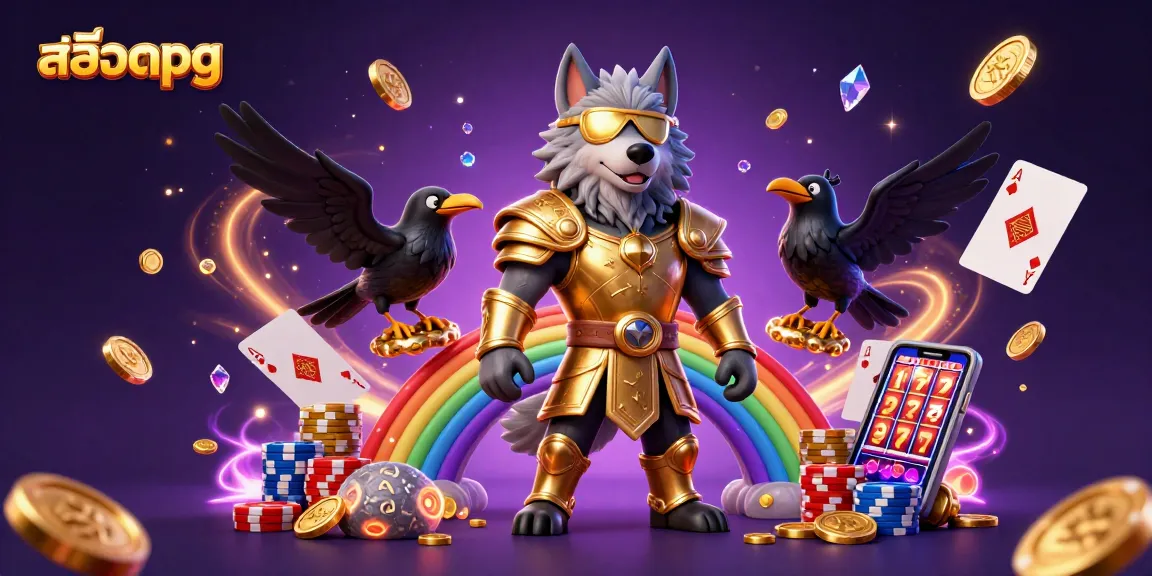 Spin to win at the exciting สล็อตpg slots game featuring Odin and ravens in a vibrant casino universe.