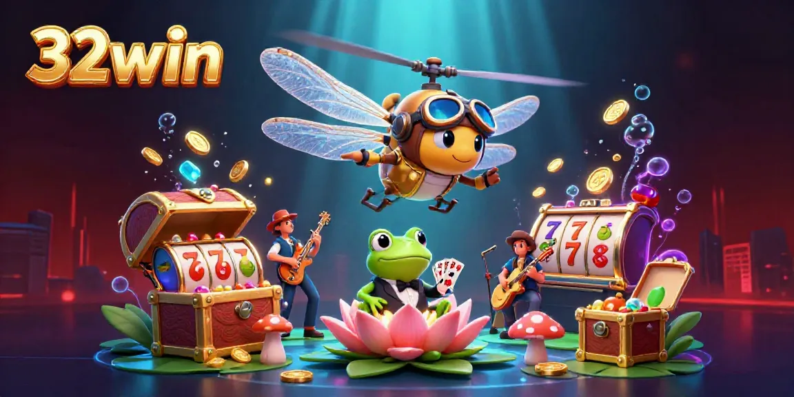 Experience thrilling casino entertainment with 32win in this vibrant underwater scene.