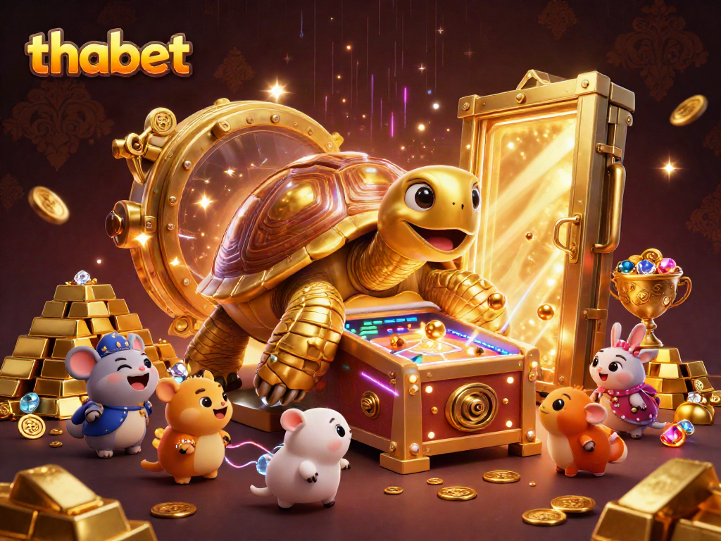 Experience the excitement at thabet's online casino with vibrant 3D visuals featuring games and rewards.
