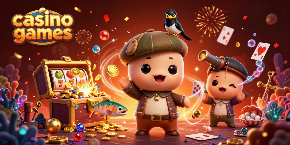 Experience the excitement of casino games with this vibrant underwater scene featuring playful characters and rich visuals.