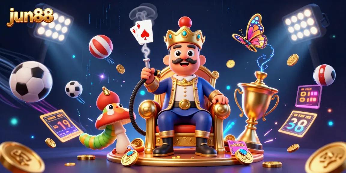 Khám phá thế giới game tại jun88 với hình ảnh sinh động của các biểu tượng và trò chơi đa dạng.