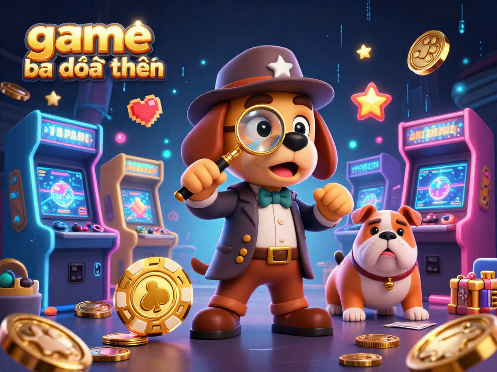 Play game đánh bài đổi thưởng with engaging characters and vibrant casino elements in a colorful illustration.
