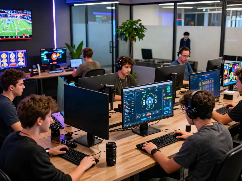 Players engaging with net88's betting platform in a vibrant, modern gaming environment.