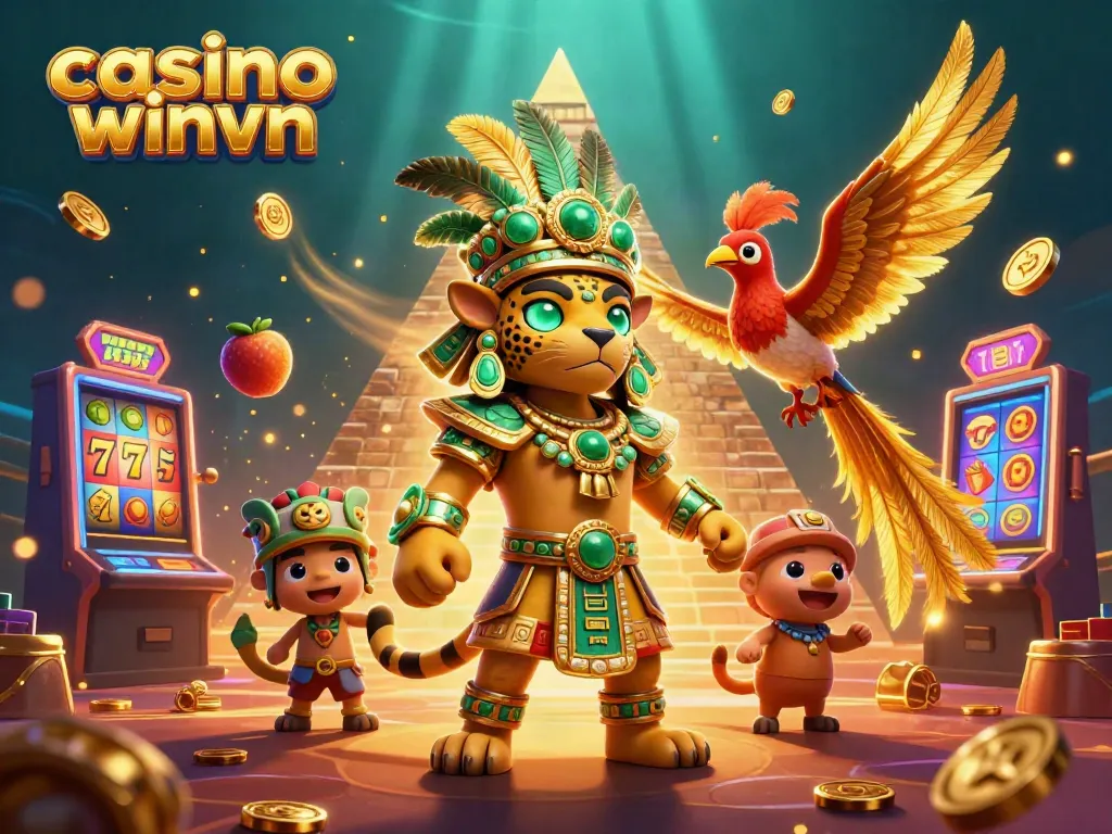 Experience exciting gameplay at casino winvn with vibrant slot reels and dynamic characters.