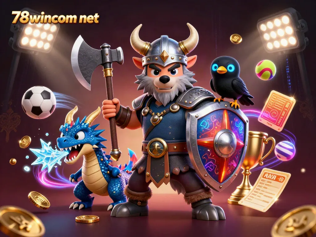 Engage with the vibrant action of 78wincom net through this dynamic 3D casino scene.