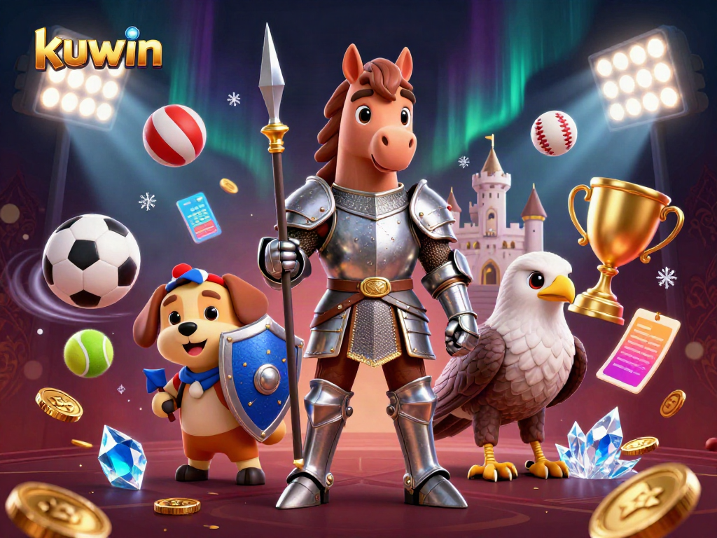 Kuwin offers a vibrant scene with a knight and puppy, dynamic sports elements, and rich colors.